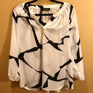 Ivanka Trump 3/4 Sleeve Sheer Top Size Large